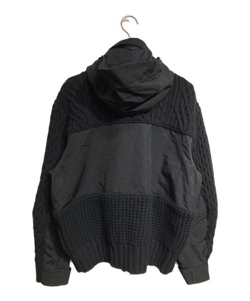 sacai（サカイ）sacai (サカイ) ニットドッキングジャケット ブラック サイズ:1の古着・服飾アイテム