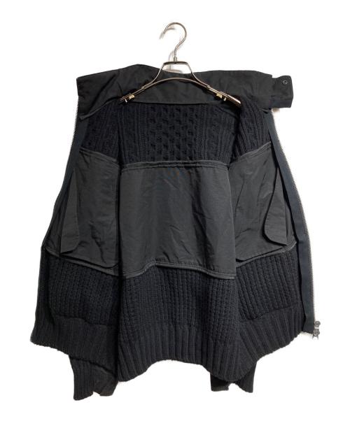 sacai（サカイ）sacai (サカイ) ニットドッキングジャケット ブラック サイズ:1の古着・服飾アイテム