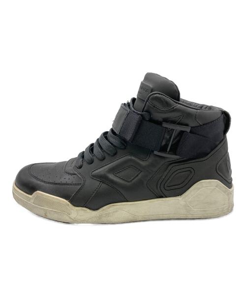 MARCELO BURLON（マルセロバーロン）MARCELO BURLON (マルセロバーロン) ハイカットスニーカー ブラック サイズ:	SIZE 41.5　（26.5㎝）の古着・服飾アイテム