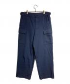 ATONエイトン）の古着「BACK SATIN FIELD CARGO PANTS / バックサテンフィールドカーゴパンツ」｜ネイビー
