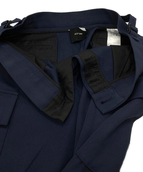 ATON（エイトン）ATON (エイトン) BACK SATIN FIELD CARGO PANTS / バックサテンフィールドカーゴパンツ ネイビー サイズ:6の古着・服飾アイテム