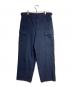 ATON（エイトン）の古着「BACK SATIN FIELD CARGO PANTS / バックサテンフィールドカーゴパンツ」｜ネイビー