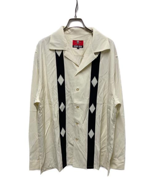 CREAM SODA（クリームソーダ）CREAM SODA (クリームソーダ) ラインダイヤシャツ ベージュ サイズ:XLの古着・服飾アイテム