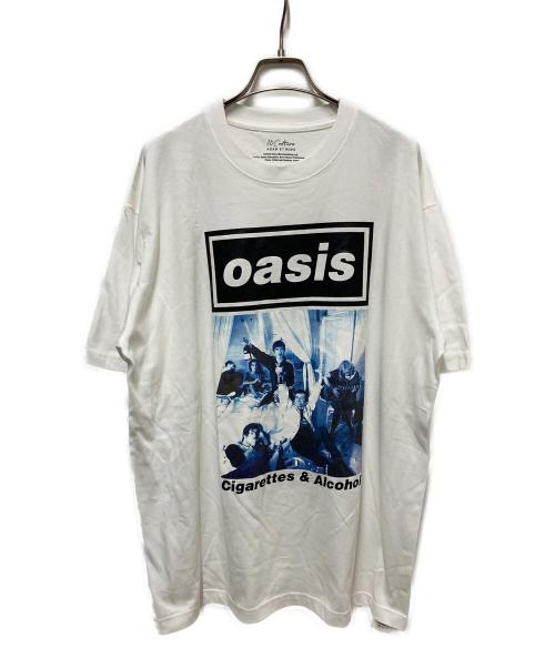 Adam et Rope（アダム エ ロペ）Adam et Rope (アダム エ ロペ) oasis 10Culture バンドTシャツ ホワイト サイズ:XLの古着・服飾アイテム