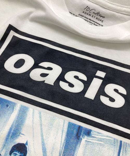 Adam et Rope（アダム エ ロペ）Adam et Rope (アダム エ ロペ) oasis 10Culture バンドTシャツ ホワイト サイズ:XLの古着・服飾アイテム