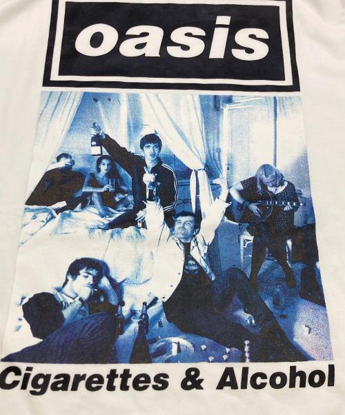 Adam et Rope（アダム エ ロペ）Adam et Rope (アダム エ ロペ) oasis 10Culture バンドTシャツ ホワイト サイズ:XLの古着・服飾アイテム