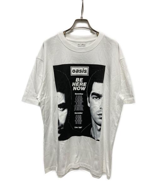 Adam et Rope（アダム エ ロペ）Adam et Rope (アダム エ ロペ) oasis 10Culture バンドTシャツ ホワイト サイズ:XLの古着・服飾アイテム