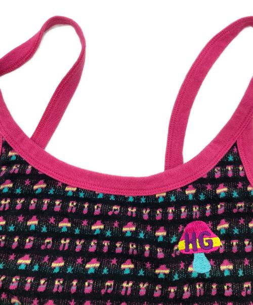 Hysteric Glamour（ヒステリックグラマー）Hysteric Glamour (ヒステリックグラマー) キャミソール ブラック×ピンク サイズ:Freeの古着・服飾アイテム