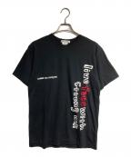 COMME des GARCONSコムデギャルソン）の古着「プリントTシャツ」｜ブラック