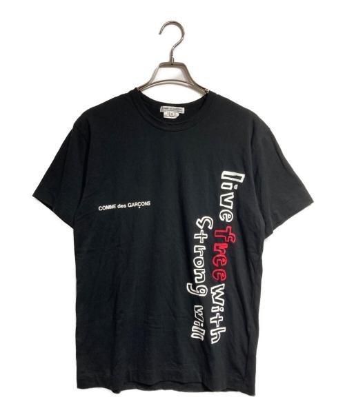 COMME des GARCONS（コムデギャルソン）COMME des GARCONS (コムデギャルソン) プリントTシャツ ブラック サイズ:Mの古着・服飾アイテム