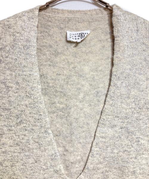 MM6 Maison Margiela（エムエムシックスメゾンマルジェラ）MM6 Maison Margiela (エムエムシックスメゾンマルジェラ) フロントコーティングニットワンピース ベージュ サイズ:Mの古着・服飾アイテム