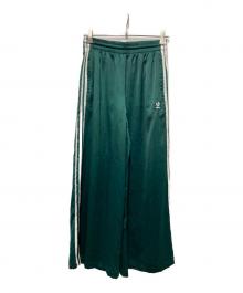 adidas（アディダス）の古着「FIREBIRD Satin Wide Leg Track Pants」｜グリーン