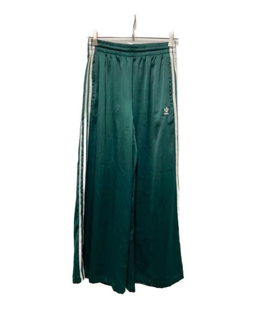 adidas（アディダス）adidas (アディダス) FIREBIRD Satin Wide Leg Track Pants グリーン サイズ:Lの古着・服飾アイテム