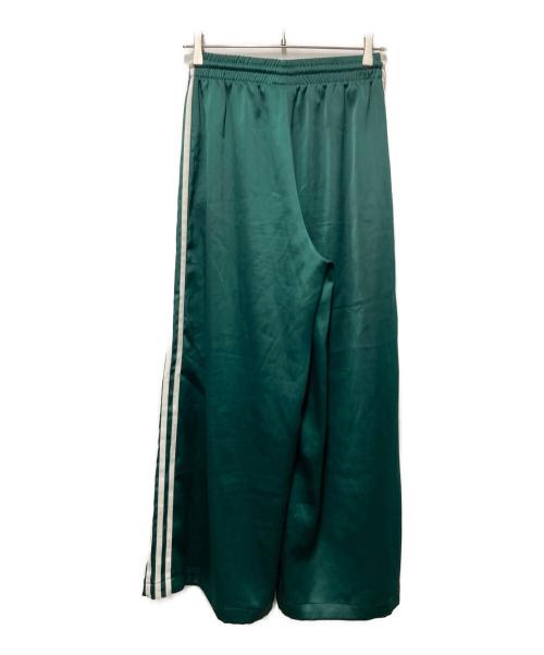 adidas（アディダス）adidas (アディダス) FIREBIRD Satin Wide Leg Track Pants グリーン サイズ:Lの古着・服飾アイテム