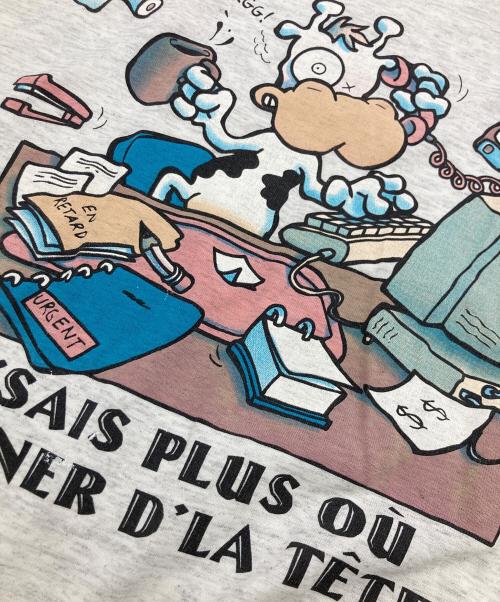 humeur design（ヒューマーデザイン）humeur design (ヒューマーデザイン) アニマルアートTシャツ グレー サイズ:SIZE XLの古着・服飾アイテム
