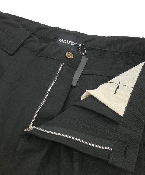 OZMNL（オズ・マニラ）OZMNL (オズ・マニラ) Pleated Worker Pants ブラック サイズ:XLの古着・服飾アイテム