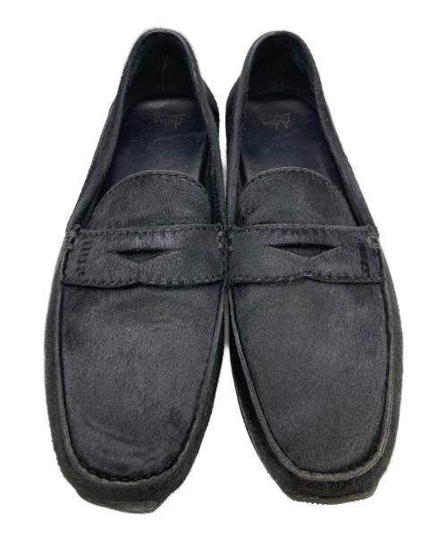 HUF（ハフ）HUF (ハフ) Dylan Rieder ハラコローファー ブラック サイズ:US 9.5の古着・服飾アイテム