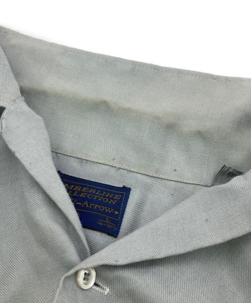 ARROW（アロー）ARROW (アロー) オープンカラーシャツ グレー サイズ:Lの古着・服飾アイテム