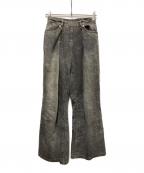 JOHN LAWRENCE SULLIVANジョン ローレンス サリバン）の古着「RIGID DENIM WIDE PANTS」｜ブラック