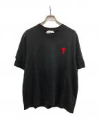 AMI Alexandre Mattiussiアミアレクサンドルマテュッシ）の古着「ハートロゴTシャツ」｜ブラック