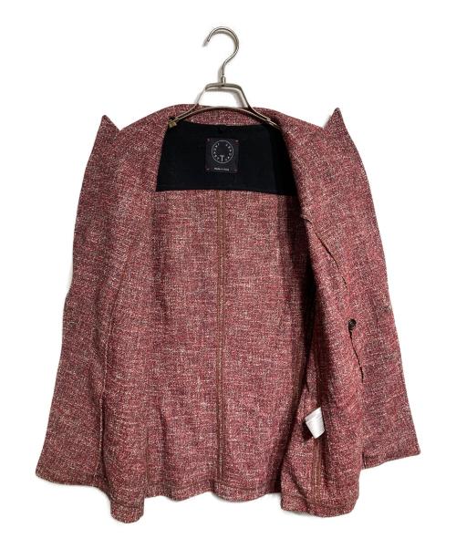 T-JACKET By TONELLO（ティージャケット バイ トネッロ）T-JACKET By TONELLO (ティージャケット バイ トネッロ) ツイードニットダブルジャケット/Tweed knit double jacket レッド サイズ:Sの古着・服飾アイテム