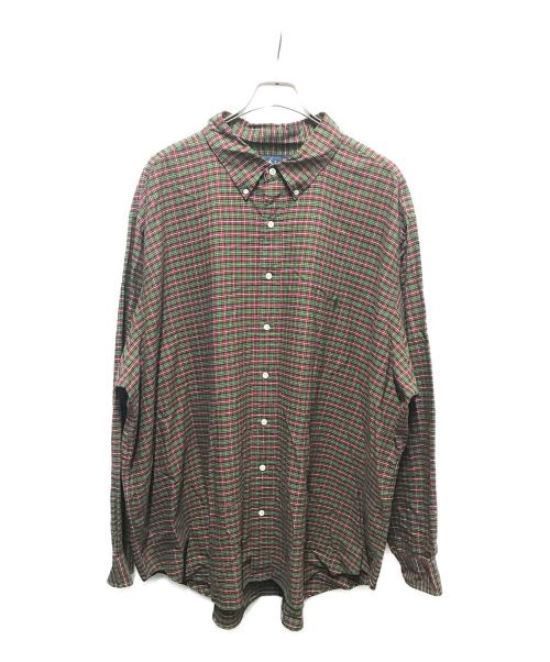 RALPH LAUREN（ラルフローレン）RALPH LAUREN (ラルフローレン) チェックシャツ グリーン×レッド サイズ:	SIZE 3XLの古着・服飾アイテム
