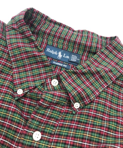 RALPH LAUREN（ラルフローレン）RALPH LAUREN (ラルフローレン) チェックシャツ グリーン×レッド サイズ:	SIZE 3XLの古着・服飾アイテム
