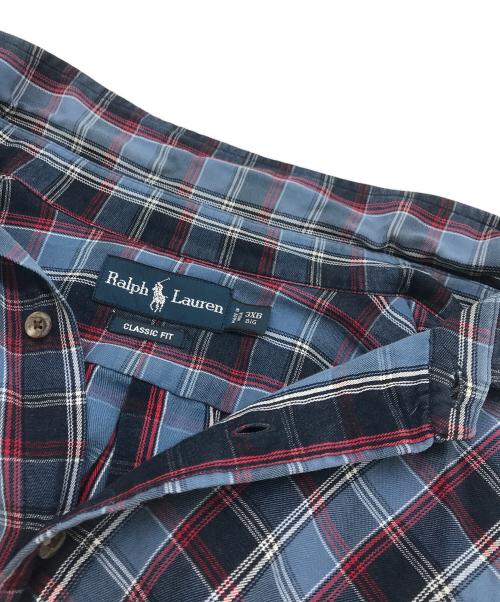 RALPH LAUREN（ラルフローレン）RALPH LAUREN (ラルフローレン) チェックシャツ ブルー サイズ:SIZE 3XBの古着・服飾アイテム