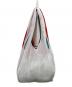beautiful people (ビューティフルピープル) alphabet embroidery marche flip bag ホワイト×レッド：7000円