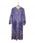 sara mallika（サラマリカ）の古着「コットン ルレックススカーフプリントワンピース/Cotton Lurex Scarf Print Dress」｜パープル
