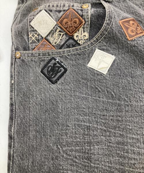 SEAN JOHN（ショーンジョン）SEAN JOHN (ショーンジョン) ワッペンデニムパンツ ブラック サイズ:38の古着・服飾アイテム
