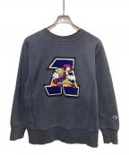 A BATHING APE×Championアベイシングエイプ×チャンピオン）の古着「ワッペンリバースウィーブスウェット」｜ブラック