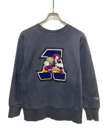 A BATHING APE×Champion（アベイシングエイプ×チャンピオン）の古着「ワッペンリバースウィーブスウェット」｜ブラック