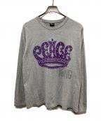 stussyステューシー）の古着「ロングスリーブカットソー」｜グレー