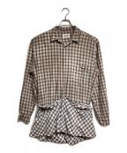MAGLIANOマリアーノ）の古着「ドッキングシャツ/Docking shirt」｜ブラウン