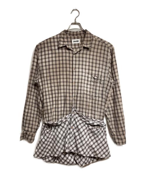 MAGLIANO（マリアーノ）MAGLIANO (マリアーノ) ドッキングシャツ/Docking shirt ブラウン サイズ:Mの古着・服飾アイテム