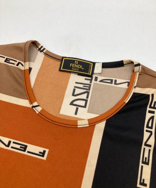 FENDI（フェンディ）FENDI (フェンディ) ロゴカットソー オレンジ サイズ:44の古着・服飾アイテム