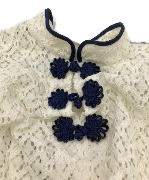 Lily Brown（リリーブラウン）Lily Brown (リリーブラウン) レースチャイナワンピース ホワイトの古着・服飾アイテム