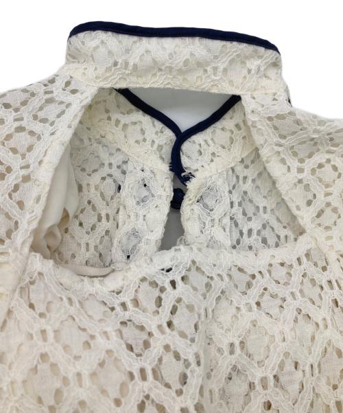 Lily Brown（リリーブラウン）Lily Brown (リリーブラウン) レースチャイナワンピース ホワイトの古着・服飾アイテム