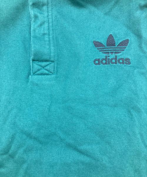 adidas（アディダス）adidas (アディダス) ロングスリーブラガーシャツ グリーン×ベージュ サイズ:ＸＬの古着・服飾アイテム