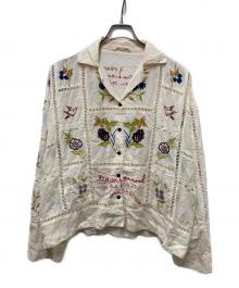 TODAYFUL（トゥデイフル）の古着「Embroidery Patchwork Shirts」｜ベージュ
