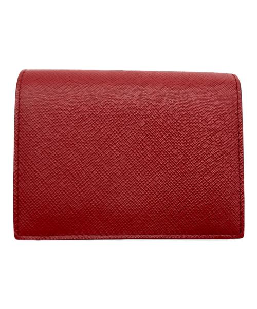 PRADA（プラダ）PRADA (プラダ) サフィアーノ2つ折り財布 レッドの古着・服飾アイテム