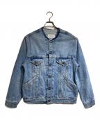 Maison Margielaメゾンマルジェラ）の古着「ノーカラーデニムジャケット/Collarless denim jacket」｜インディゴ