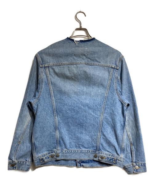Maison Margiela（メゾンマルジェラ）Maison Margiela (メゾンマルジェラ) ノーカラーデニムジャケット/Collarless denim jacket インディゴ サイズ:48の古着・服飾アイテム