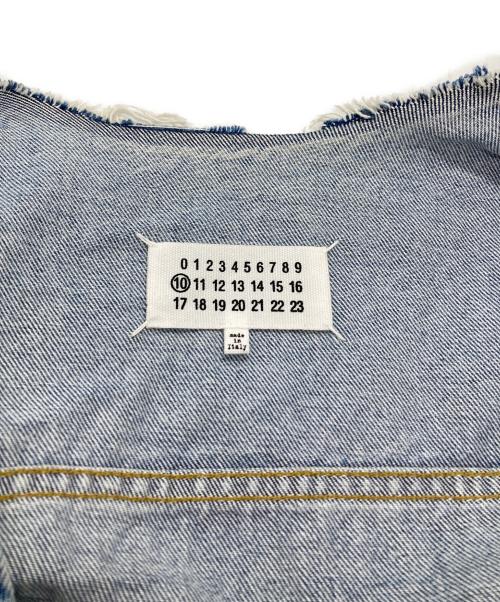 Maison Margiela（メゾンマルジェラ）Maison Margiela (メゾンマルジェラ) ノーカラーデニムジャケット/Collarless denim jacket インディゴ サイズ:48の古着・服飾アイテム