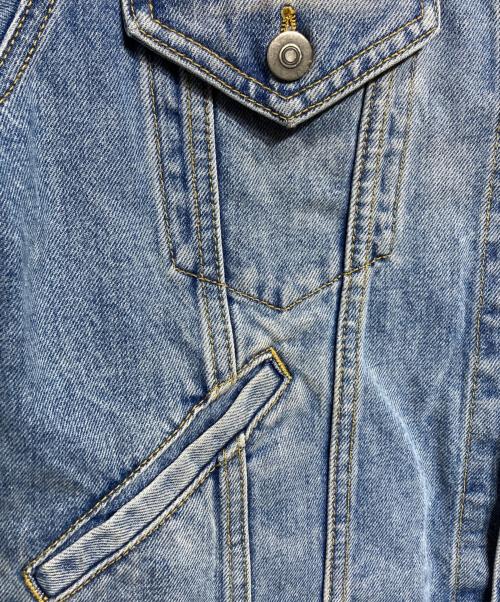 Maison Margiela（メゾンマルジェラ）Maison Margiela (メゾンマルジェラ) ノーカラーデニムジャケット/Collarless denim jacket インディゴ サイズ:48の古着・服飾アイテム