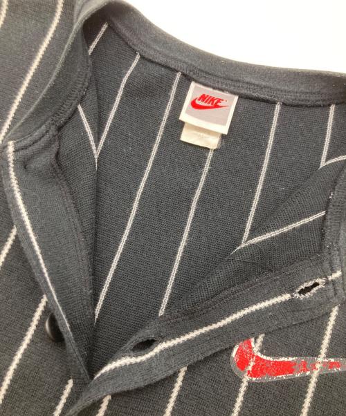 NIKE（ナイキ）NIKE (ナイキ) ストライプニットベスト ブラック×ホワイト サイズ:Mの古着・服飾アイテム