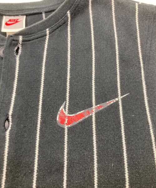 NIKE（ナイキ）NIKE (ナイキ) ストライプニットベスト ブラック×ホワイト サイズ:Mの古着・服飾アイテム