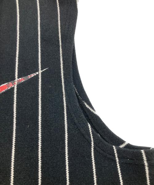NIKE（ナイキ）NIKE (ナイキ) ストライプニットベスト ブラック×ホワイト サイズ:Mの古着・服飾アイテム