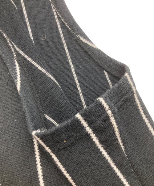 NIKE（ナイキ）NIKE (ナイキ) ストライプニットベスト ブラック×ホワイト サイズ:Mの古着・服飾アイテム